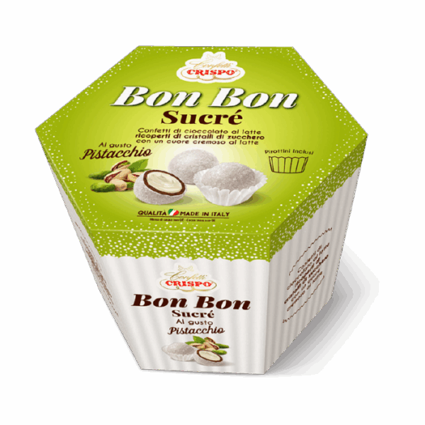 Crispo Bon Bon Sucrè Confetti al Cioccolato Gusto Pistacchio 500g