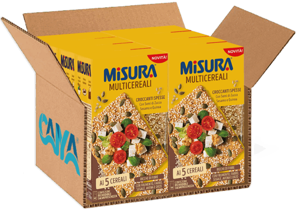 Misura Multicereali Croccanti Spesse con Semi di Zucca, Sesamo e Quinoa 160g box