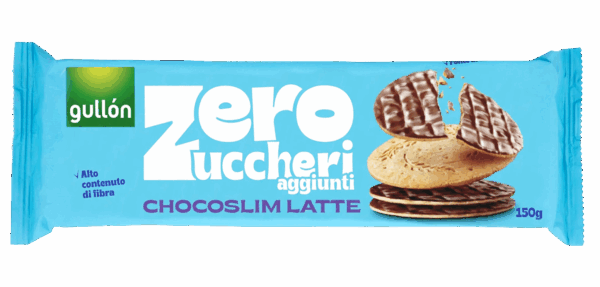 Gullon ChocoSlim Latte Biscotti Zero Zuccheri Aggiunti 150g