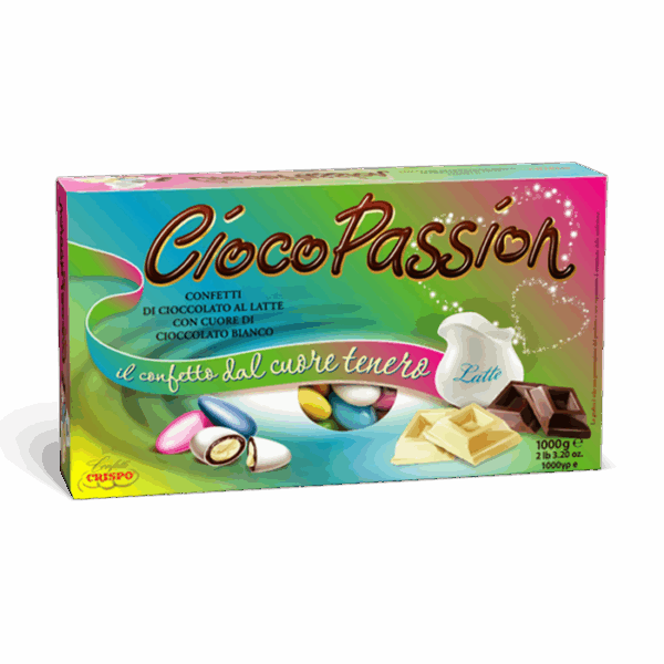 Crispo CiocoPassion Confetti Colorati Cioccolato al Latte e Bianco Senza Glutine 1Kg