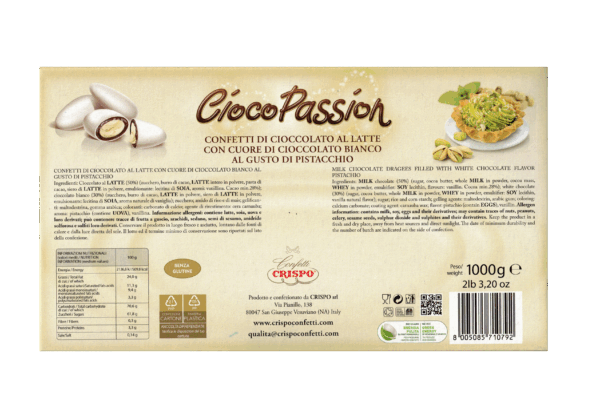 Crispo CiocoPassion Confetti Pistacchio con Cioccolato al Latte 1kg - immagine 2