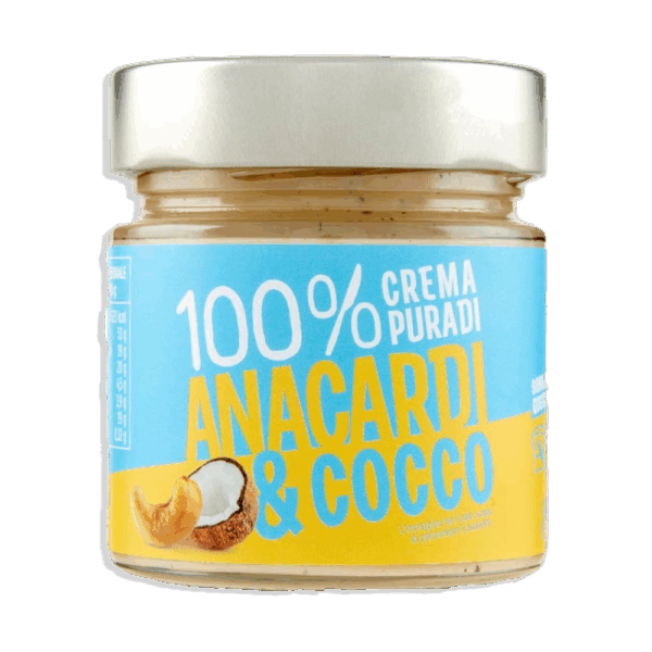 Crema Pura di Anacardi Tostate e Cocco 100% Biologica 175g