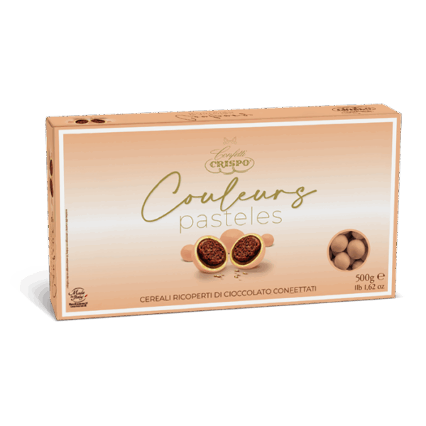 Crispo Confetti Couleurs Pasteles Pesca Cereali Ricoperti di Cioccolato 500g
