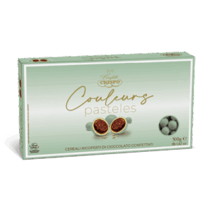 Crispo Confetti Couleurs Pasteles Verde Salvia Cereali Ricoperti di Cioccolato 500g