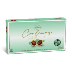 Crispo Confetti Couleurs Pasteles Verde Tiffany Cereali Ricoperti di Cioccolato 500g