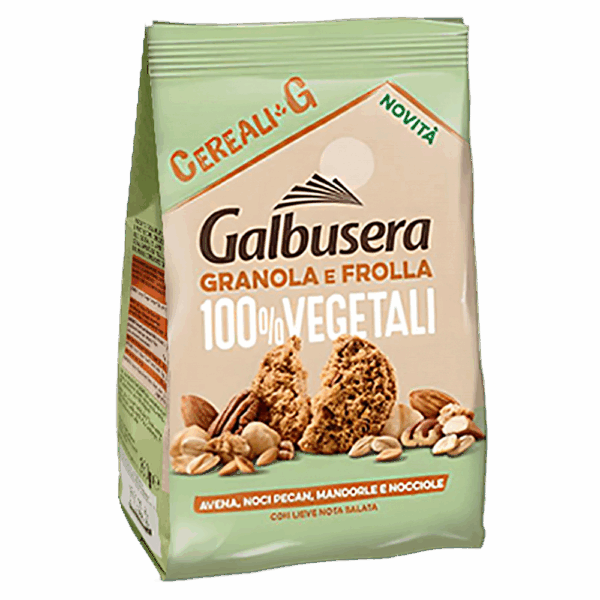 Galbusera Cereali G Biscotti Granola e Frolla con Avena, Noci Pecan, Mandorle e Nocciole 280g