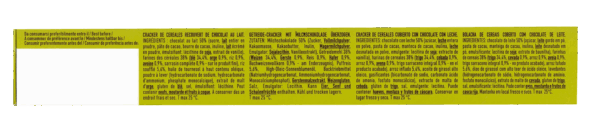 Galbusera Cracker ai Cereali Ricoperto con Riso Soffiato e Cioccolato al Latte 150g ingredienti