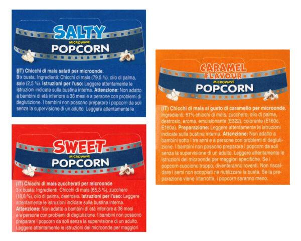 PopCorn Microwave TRIS Sweet, Salt e Salted Caramel 90g - immagine 5