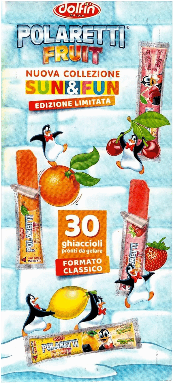 Polaretti Fruit SUNeFUN Combo Pack 30 Ghiaccioli+Palla Gonfiabile 1260ml