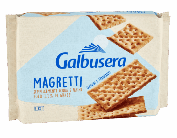 Galbusera Magretti Cracker a Basso Contenuto di Grassi Saturi 380g