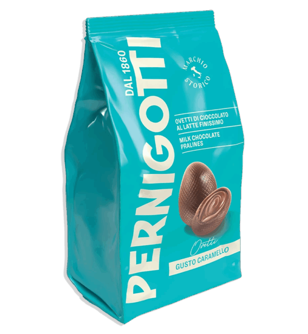 Pernigotti Ovetti di Cioccolato al Latte con Ripieno al Caramello 140g