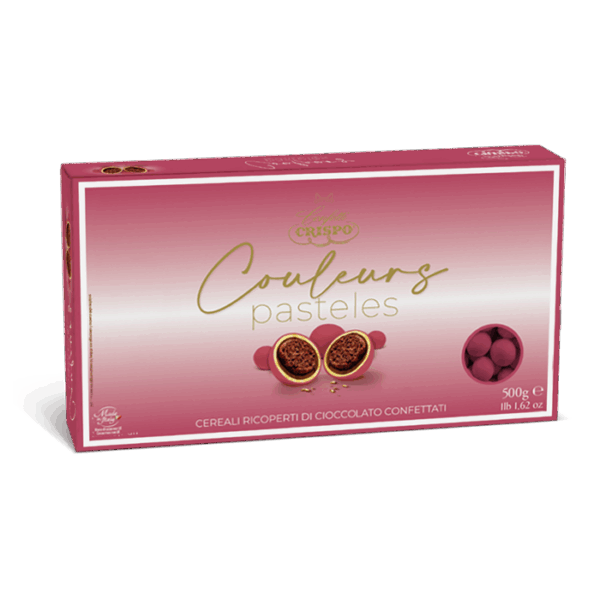 Crispo Confetti Couleurs Pasteles Malva Cereali Ricoperti di Cioccolato 500g