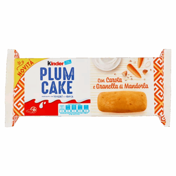 Kinder PlumCake con Carota e Granella di Mandorla Preparato Yogurt 192g