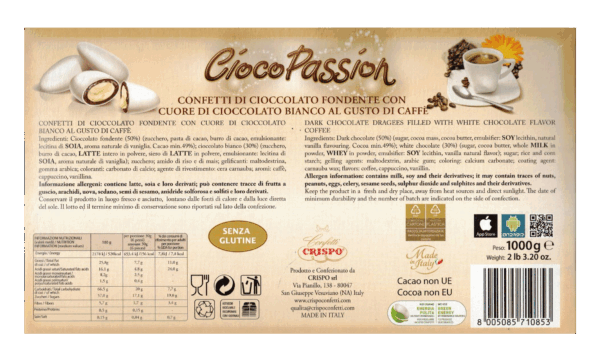 Crispo CiocoPassion Confetti Gusto Caffè con Cioccolato al Latte 1kg - immagine 2