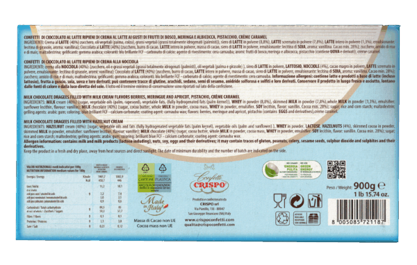 Crispo CiocoSoft Confetti Celesti 5 gusti assortiti 900g retro
