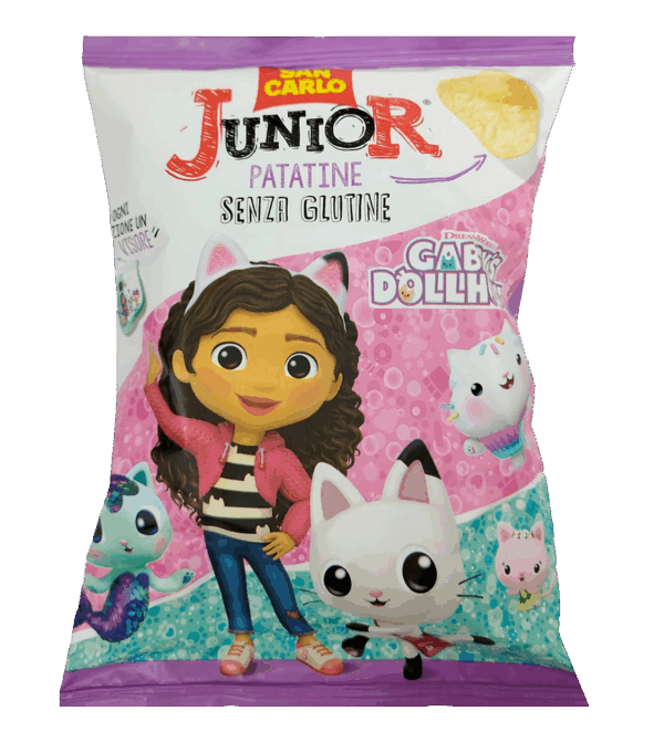 San Carlo Junior Patatine Gabby's Dollhouse con Sorpresa "Mini Visore" 30g