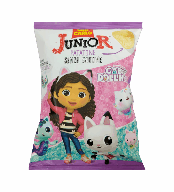 San Carlo Junior Patatine Gabby's Dollhouse con Sorpresa "Mini Visore" 30g