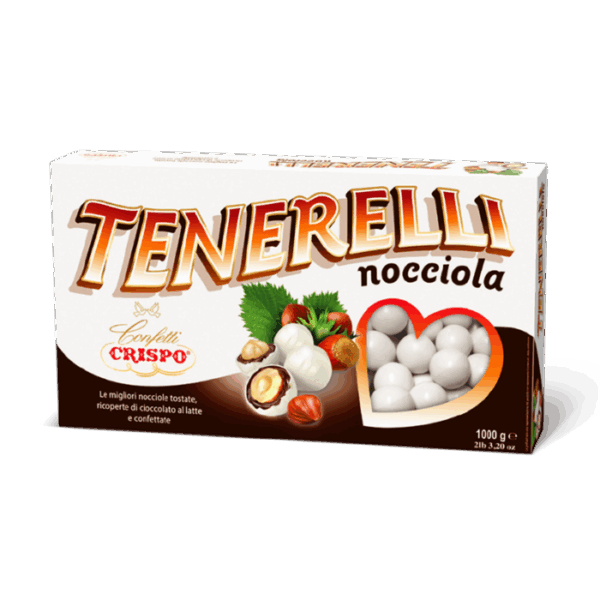 Crispo Tenerelli Confetti Bianchi con Nocciola Senza Glutine 1Kg