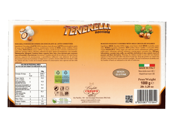 Crispo Tenerelli Confetti Bianchi con Nocciola Senza Glutine 1Kg - immagine 2
