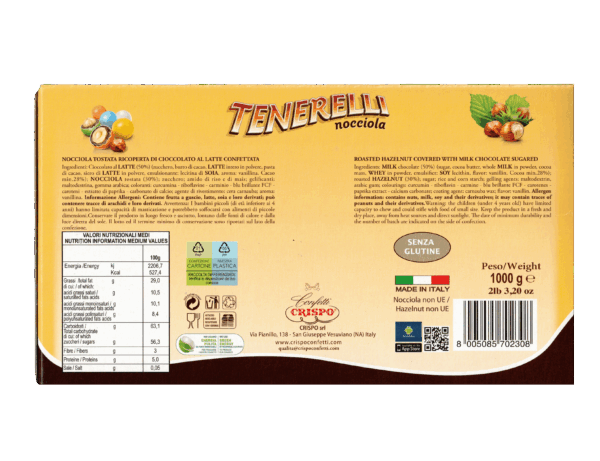 Crispo Tenerelli Confetti Colorati con Nocciola Senza Glutine 1Kg - immagine 2