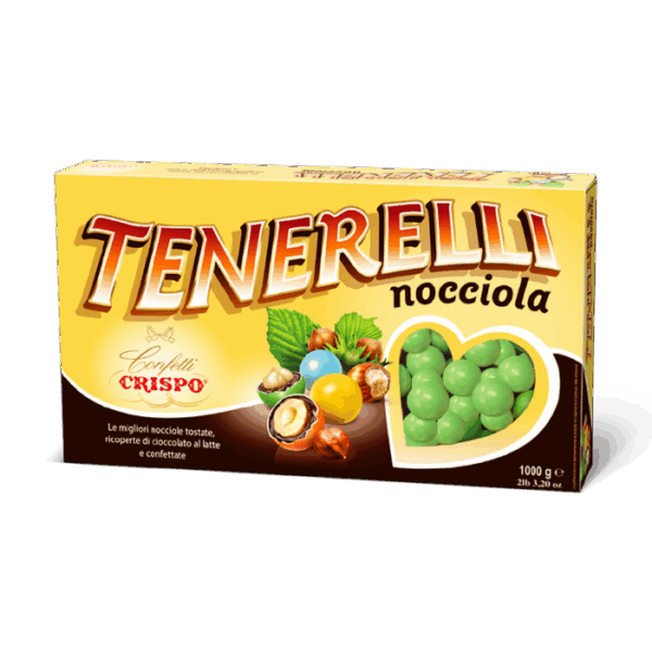 Crispo Tenerelli Confetti Verdi con Nocciola Senza Glutine 1Kg