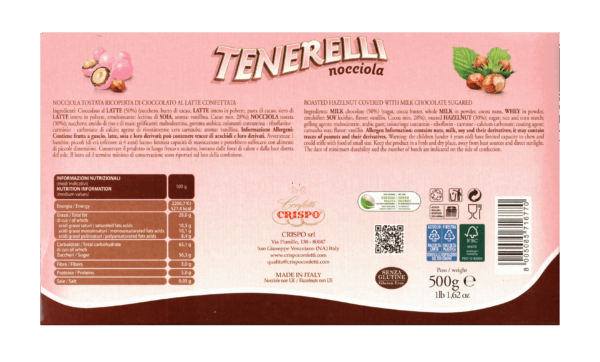 Crispo Tenerelli Confetti Rosa con Nocciola 500g - immagine 2