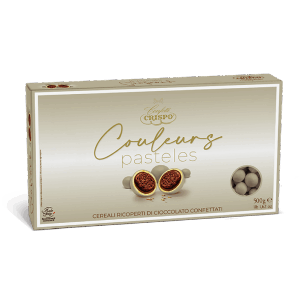 Crispo Confetti Couleurs Pasteles Tortora Cereali Ricoperti di Cioccolato 500g