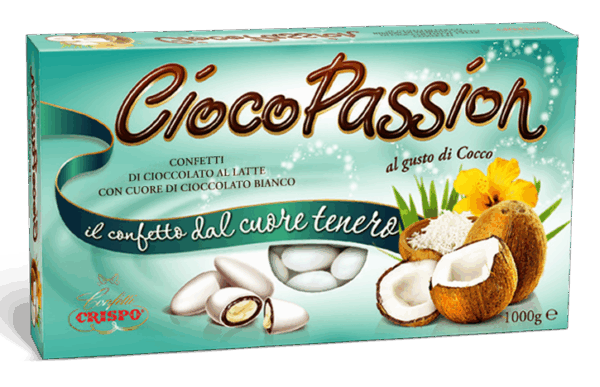 Crispo CiocoPassion Confetti Gusto Cocco con Cioccolato al Latte 1kg