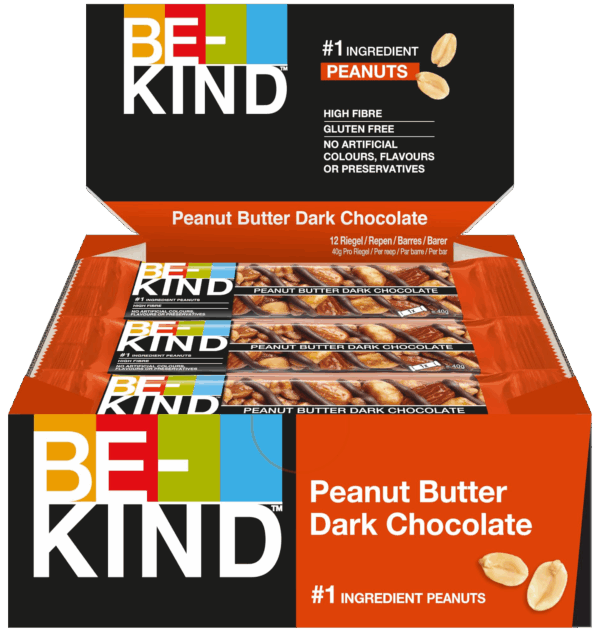 Be Kind Barrette al Burro d'Arachidi e Cioccolato Fondente Box 12x40g