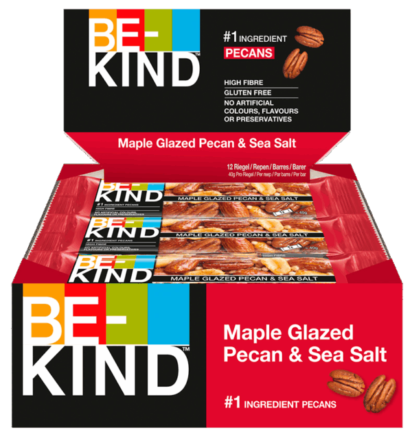 Be Kind Barrette con Noci Pecan Glassate e Sale Box 12x40g