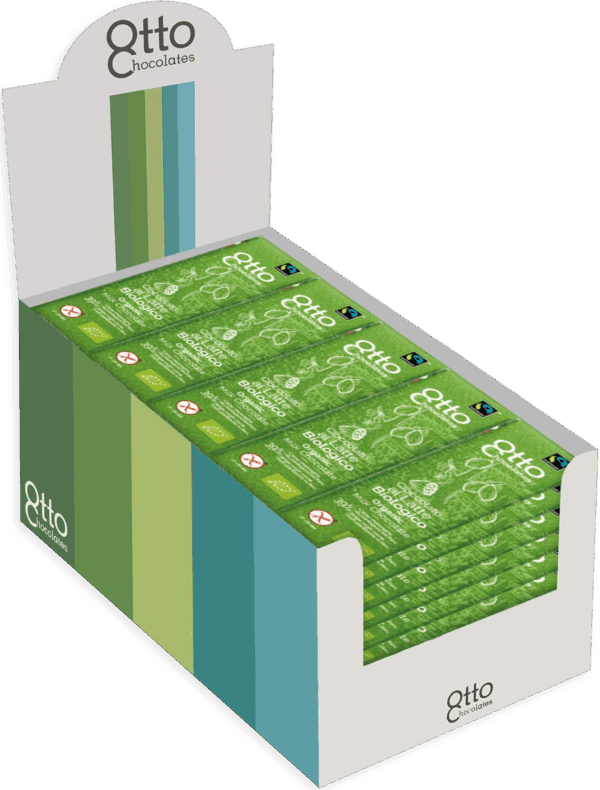Otto Chocolates Mini Tavolette di Cioccolato Latte Box 50x20g