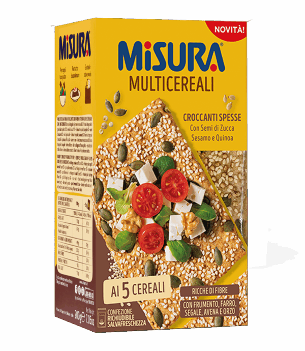 Misura Multicereali Croccanti Spesse con Semi di Zucca, Sesamo e Quinoa 160g