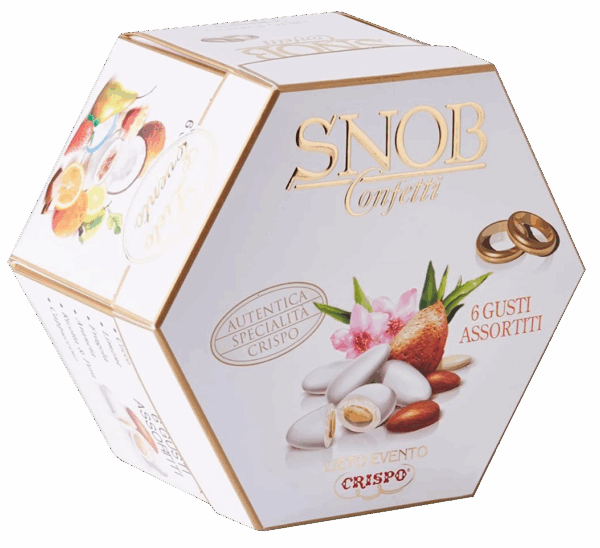 Crispo Snob Lieto Evento Confetti Bianchi 6 Gusti 500g