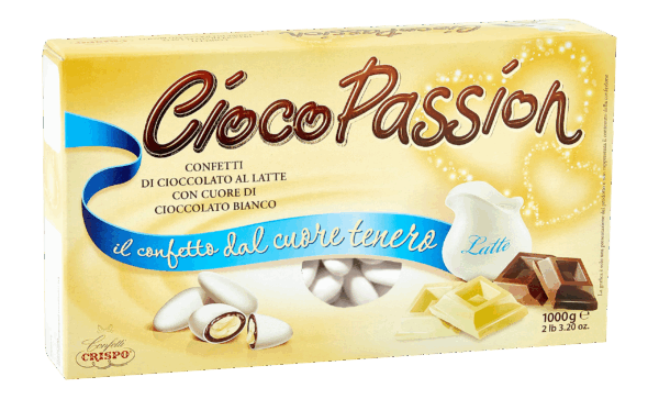 Crispo Cioco Passion Confetti Bianchi con Cioccolato al Latte e Bianco 1kg