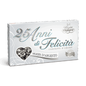 Crispo Confetti D'Amore alla Mandorla Argento 25 Anni di Felicità Senza Glutine 500g