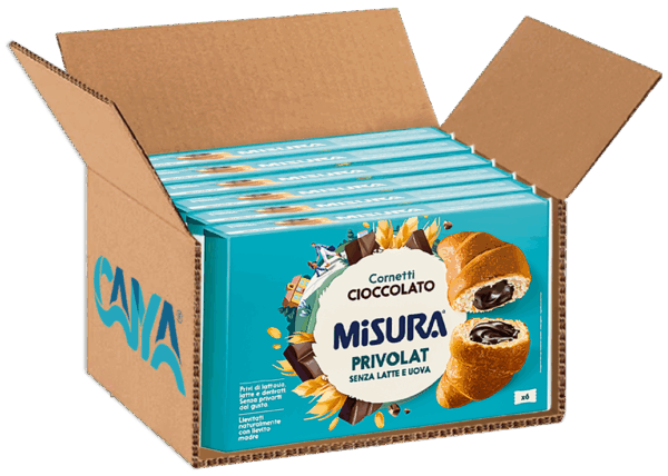 Misura Privolat Cornetti Cioccolato Senza Latte e Uova 298g box