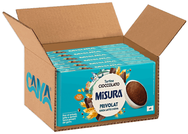 Misura Privolat Tortine al Cioccolato Senza Latte e Uova 240g box