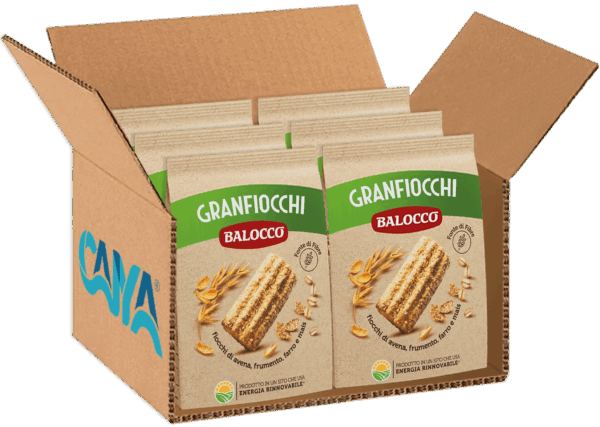 BaIocco Biscotti Granfiocchi Frollini con Fiocchi di Avena, Frumento, Farro e Mais Fonte di Fibre 700g box