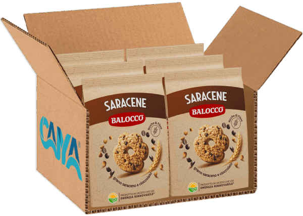 Balocco Biscotti Saracene Frollini con Grano Saraceno e Gocce di Cioccolato 700g box