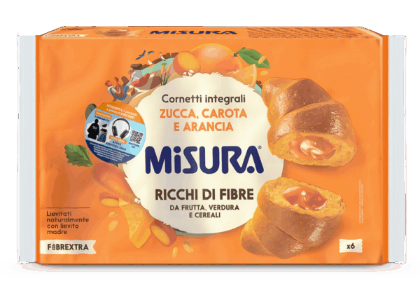 Misura Fibrextra Cornetti Integrali Zucca, Carota e Arancia 308g