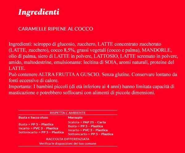 Cilindro Caramelle Rossana Cocco 2kg - immagine 3