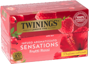 Twinings Frutti Rossi Infuso Aromatizzato Fragola e Lampone 40g