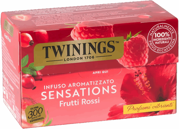 Twinings Sensations Frutti Rossi Infuso Aromatizzato Fragola e Lampone 40g