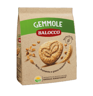 BaIocco Biscotti Gemmole Frollini con Farro, Frumento, e Grano Saraceno Ricche di Fibre 700g