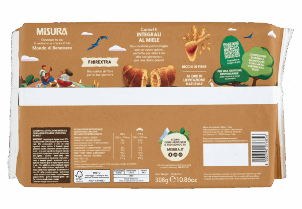 Misura Fibrextra Cornetti Integrali al Miele 308g - immagine 2