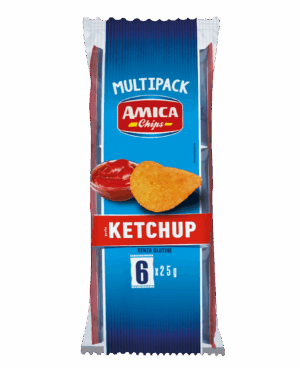 Amica Chips Patatine Gusto Ketchup Formato Multipack 150g