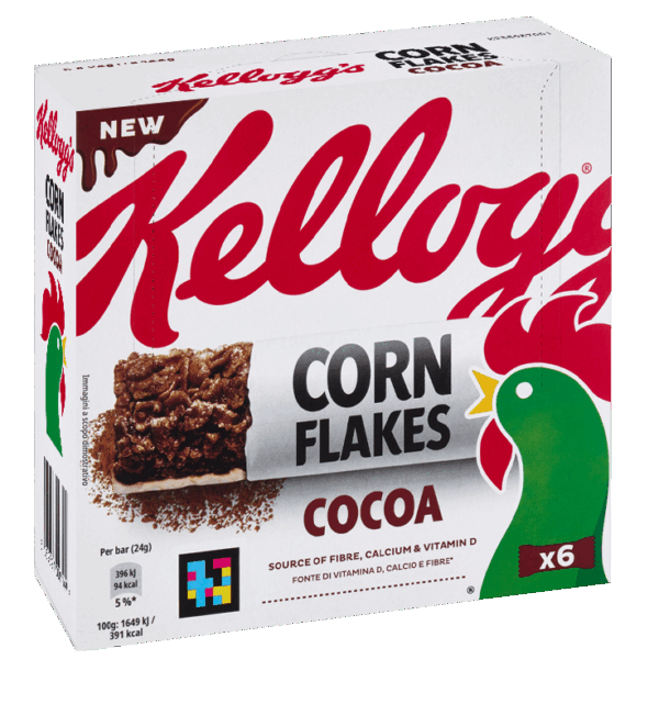 Kellogg's Barrette Corn Flakes al Cacao 144g