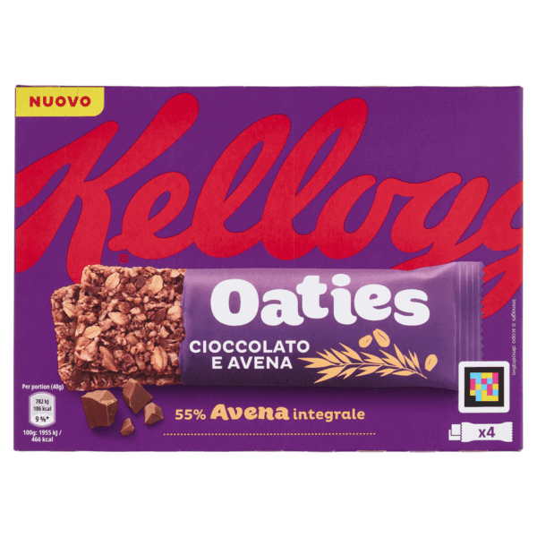 Kellogg's Oaties Barrette di Avena Integrale con Pezzi di Cioccolato 160g - immagine 2