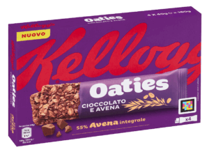 Kellogg's Oaties Barrette di Avena Integrale con Pezzi di Cioccolato 160g