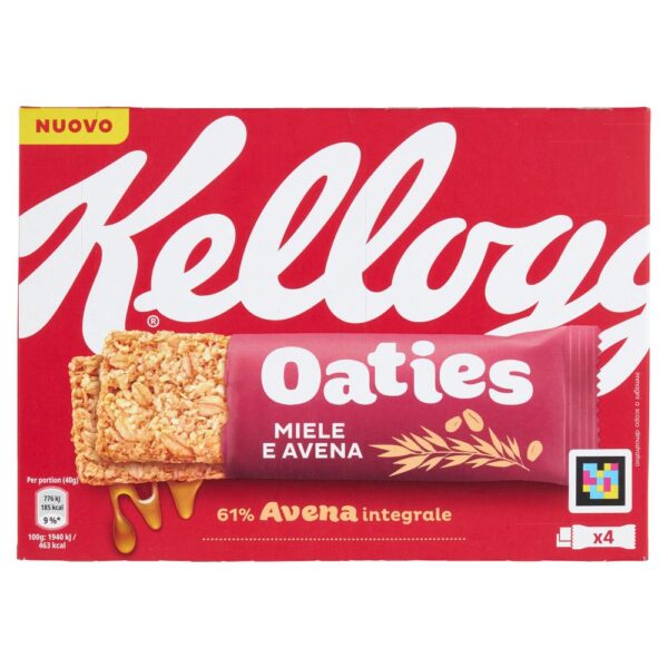 Kellogg's Oaties Barrette di Avena Integrale con Miele 160g - immagine 2